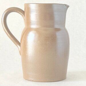 Vintage Gres Du Berry Rustic French Stoneware Jug - 1970s Handmade Pitcher